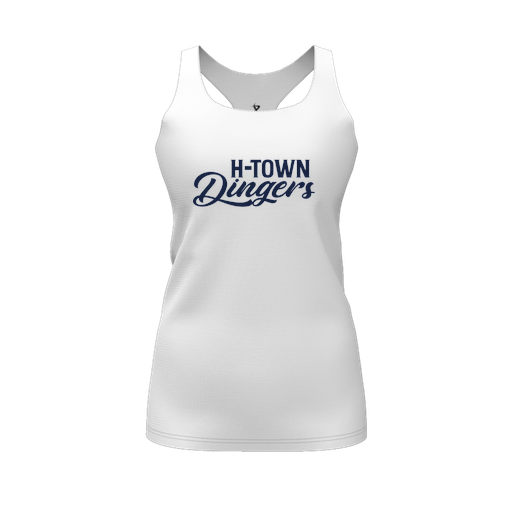 [FT0TRBWH-FYS-LOGO1] Decker Racerback Tank Top (Female Youth S, White, Logo 1)