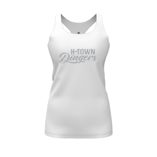 [FT0TRBWH-FYS-LOGO2] Decker Racerback Tank Top (Female Youth S, White, Logo 2)