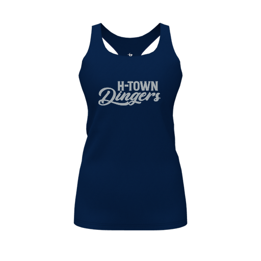 [FT0TRBNV-FYS-LOGO2] Decker Racerback Tank Top (Female Youth S, Navy, Logo 2)