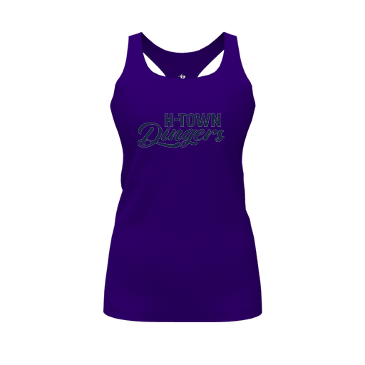 [FT0TRBPP-FYS-LOGO1] Decker Racerback Tank Top (Female Youth S, Purple, Logo 1)