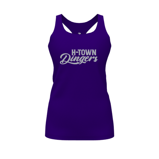 [FT0TRBPP-FYS-LOGO2] Decker Racerback Tank Top (Female Youth S, Purple, Logo 2)
