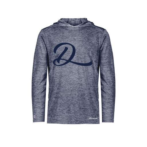 [FOLHCGNV-YS-LOGO3] Decker Youth Charge Hoodie (Youth S, Navy, Logo 3)