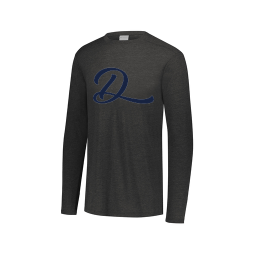 [FTLCUBBK-AXS-LOGO3] Decker Men's Tri-Blend T-Shirt - Long Sleeve (Adult XS, Black, Logo 3)