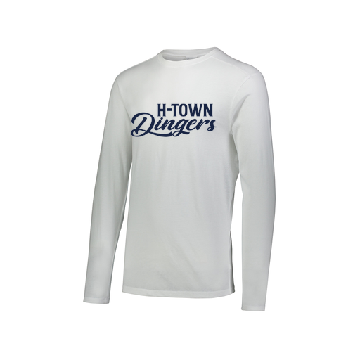 [FTLCUBWH-AXS-LOGO1] Decker Men's Tri-Blend T-Shirt - Long Sleeve (Adult XS, White, Logo 1)