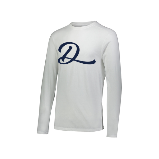 [FTLCUBWH-AXS-LOGO3] Decker Men's Tri-Blend T-Shirt - Long Sleeve (Adult XS, White, Logo 3)