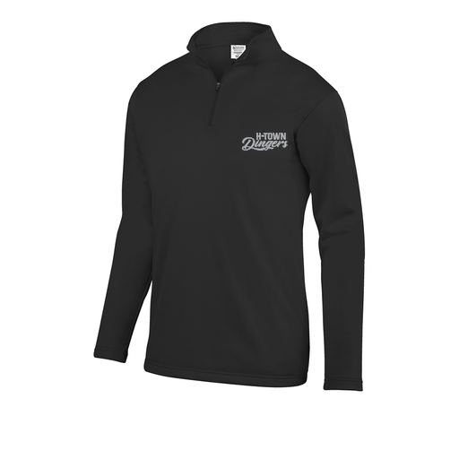 [FOLQFFBK-AS-LOGO2] Decker Men's FlexFleece 1/4 Zip (Adult S, Black, Logo 2)