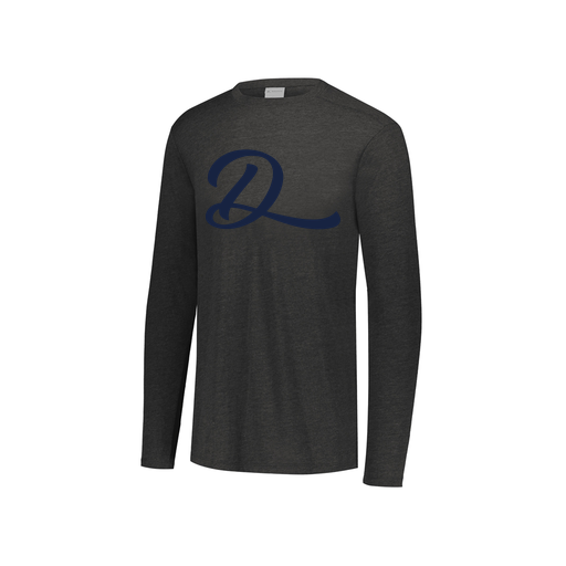 [FTLCUBBK-YS-LOGO3] Decker Youth Tri-Blend T-Shirt - Long Sleeve (Youth S, Black, Logo 3)