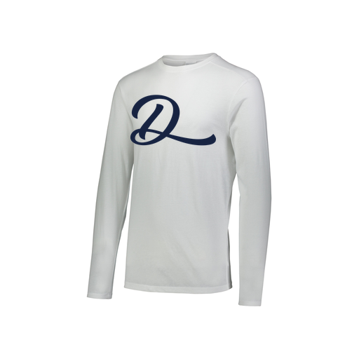 [FTLCUBWH-YS-LOGO3] Decker Youth Tri-Blend T-Shirt - Long Sleeve (Youth S, White, Logo 3)