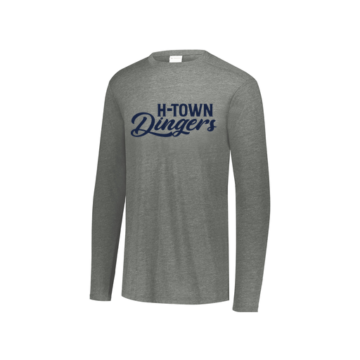 [FTLCUBGY-YS-LOGO1] Decker Youth Tri-Blend T-Shirt - Long Sleeve (Youth S, Gray, Logo 1)