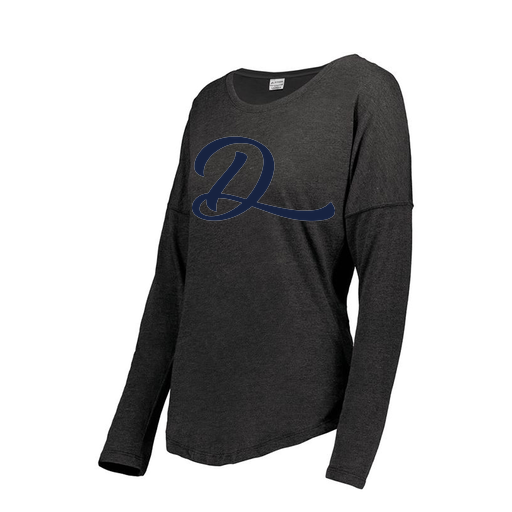 [FTLCUBBK-FAXS-LOGO3] Decker Women's Tri-Blend T-Shirt - Long Sleeve (Female Adult XS, Black, Logo 3)