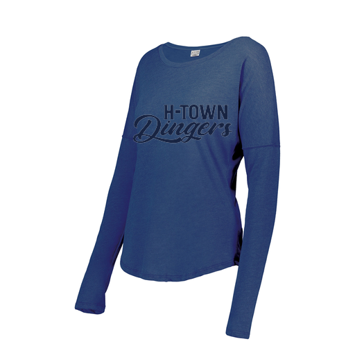 [FTLCUBRY-FAXS-LOGO1] Decker Women's Tri-Blend T-Shirt - Long Sleeve (Female Adult XS, Royal, Logo 1)