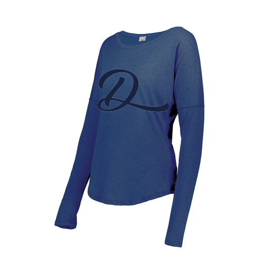 [FTLCUBRY-FAXS-LOGO3] Decker Women's Tri-Blend T-Shirt - Long Sleeve (Female Adult XS, Royal, Logo 3)